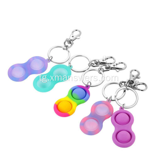 Finger Bubble Music Keychain Хояндаҳои пешрави